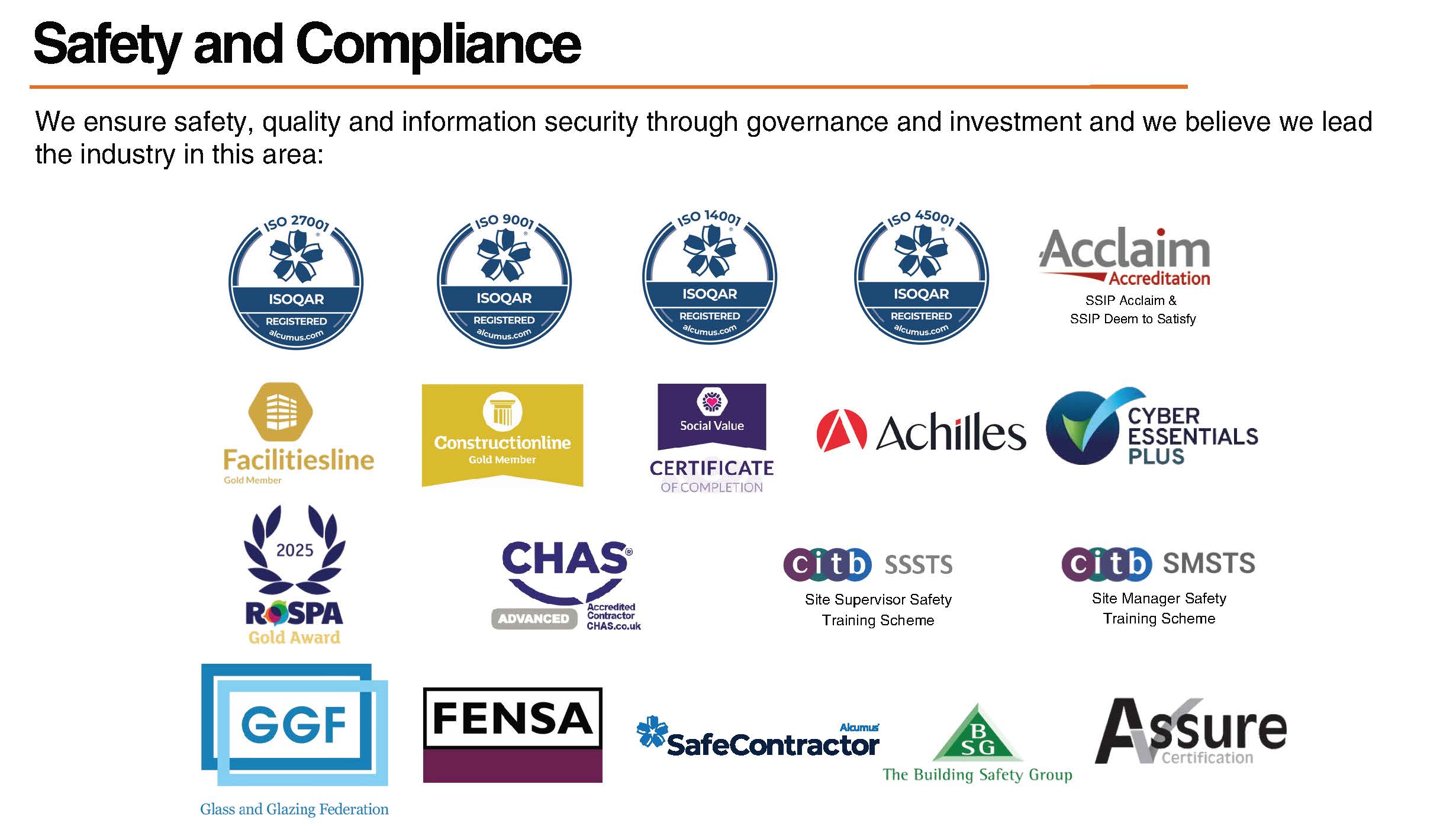 certifications (2) Awards and accreditations